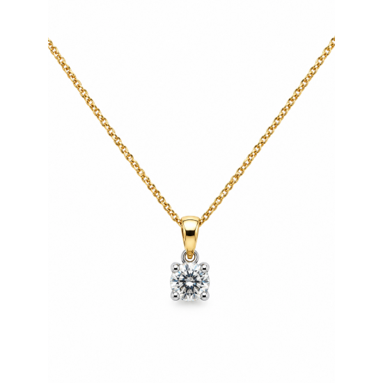 Pre Owned 18ct Diamond Pendant and Chain ZC111